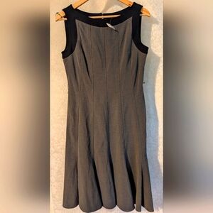 Studio 1 Gray & Black Midi Dress w Great‎ Flare Sz. 6P NWT